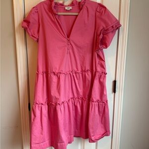 Crown & Ivy Vibrant Pink Tiered Dress